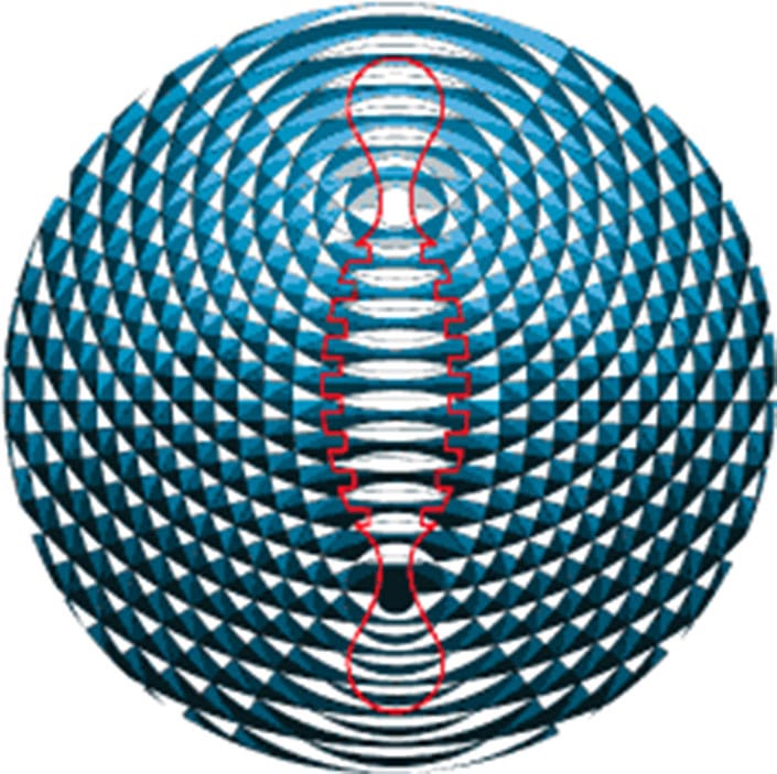 Schéma du rayonnement de l'onde de forme du Beamer Weber Isis
