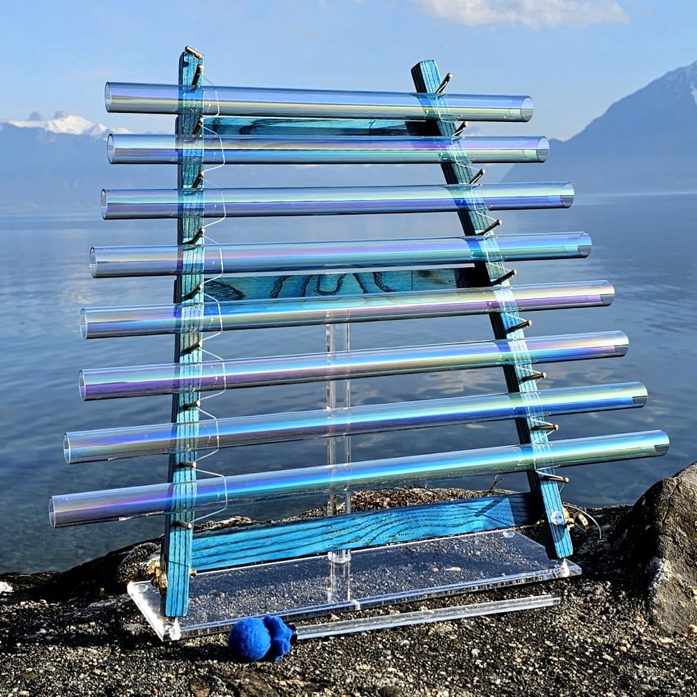 Quartzophone Harpe de Cristal H2 Platinum 432hz Limited Blue Edition